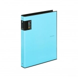 A4 Binder PASTELINI blue, 4-ring laminated