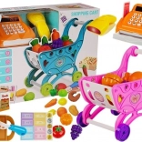 Children's Shopping Cart and Cash Register with Accessories