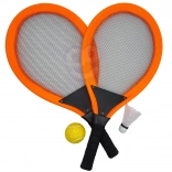Woopie grote rackets voor tennis en badminton voor kinderen set met bal en shuttle