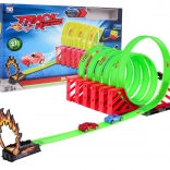 Extreme racing track for kids 3+ with 6 loops and 2 cars, 27 pieces