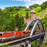 Puzzle CASTORLAND Train on the Bridge 500 pieces