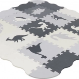foam puzzle mat dinosaurs grey 28 × 28 cm