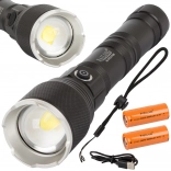Militaire tactische zaklamp Bailong met LED Cree XHP160 en zoom