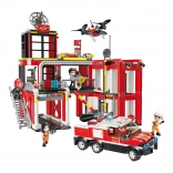 Qman MineCity Fire Station Headquarters – building set for kids