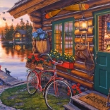 Puzzle Lake Cabin 1000 Pieces by Schmidt