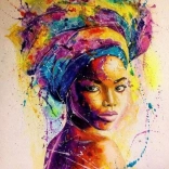 Diamantno slikanje Barvna poplava 30x40 cm