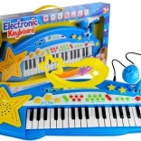 Kids’ Keyboard, 37 Keys, MP3 and Microphone – Blue