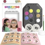 Set de couleurs Snazaroo pour le visage et le corps avec pochoirs Licornes et papillons