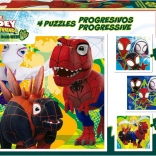 Educa Puzzle Spidey and His Amazing Friends: Dino-web 4 in 1