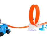 Police race track with two loops and launcher, color‑changing car (62 pieces)