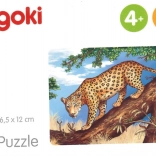 Goki wooden puzzle African animals – jaguar, 24 pieces