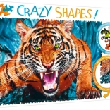Puzzle Crazy Shapes 600 Pieces Face to Face with Tiger Trefl