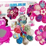 DIY sieraden kralenset met inklapbare koffer en spiegeltje