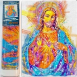 Diamanten schilderen Stralende Jezus 30x40 cm