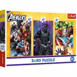 Puzzle 3x80 Action Days - Disney Marvel Avengers
