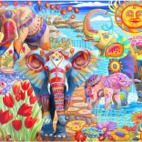 Bluebird puzzle Elephants in the Garden 2000 pieces
