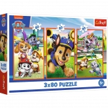 Puzzle 3x80 Dog Team Paw Patrol