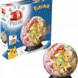 3D puzzle ball POKÉMON – 72 pieces on a stand