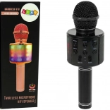 Wireless USB microphone with speaker for recording karaoke Model WS-858 Black