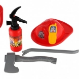 Kids’ firefighter set with helmet and water extinguisher