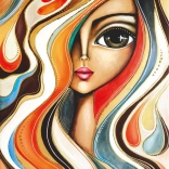 Wavy-Haired Girl Puzzle 1000 Pieces