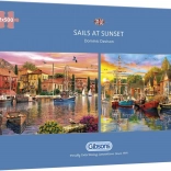 Gibsons Puzzle Sailboats at Sunset 2x500 Pieces