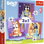 Puzzle TREFL Meet Bluey 3in1