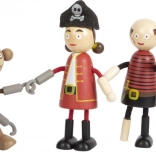 Bendable Pirate Dolls from Wood