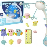 Crib Mobile with Projection Light and Remote Control Blue