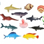 Tengeri állatfigurák kiegészítőkkel, 13 db (10–13 cm)