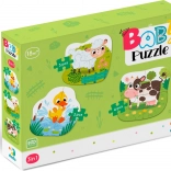 Dodo kids’ puzzles Farm Animals 3-in-1 (2, 3, 4 pieces)