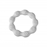 silicone teether ring – white