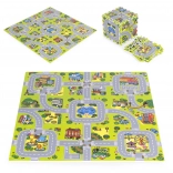Foam Play Mat - City 90.5 × 90.5 cm, 21 pcs ECOTOYS