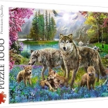 1000-Piece Puzzle – Wolf Family