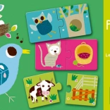 DJECO Animal Houses Puzzle 12x2 Pieces