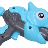 Screw-together dinosaur-themed blaster with foam darts, 21 cm