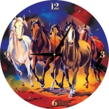 Puzzle Clock Horses 570 Pieces with Frame