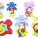 baby teether and rattle with animals and pendants