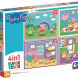 Clementoni Puzzel Peppa Big 4-in-1