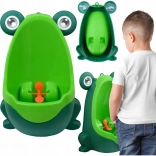 Kids wall-mounted frog urinal with spinning target – Green