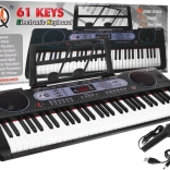 Multifunctional keyboard for children 5+ with music stand and microphone