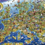 Educa Puzzle Crazy Map of Europe 500 Pieces