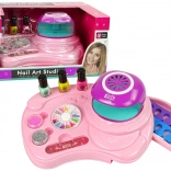 Children's Nail Decoration Set with Glitter and Lamp