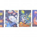 Memorial with Space Theme with Lock 13x18 cm