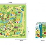 Foam puzzle mat Life in the Countryside, 9 pieces, EVA, from 10 months