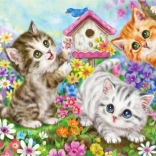 Diamentowe malowanie Kocia drużyna 30x40 cm