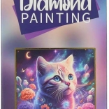 Pittura di diamanti Gattino 14x18 cm