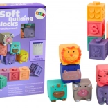 Soft Educational Blocks Animals Numbers Colorful 12 pcs
