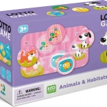 children’s game lotto animals and their homes
