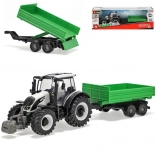 metaltraktor med trailer VALTRA N174 – tippevogn (10 cm) fra Bburago